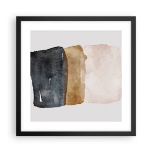 Affiche dans un cadre noir - Poster - Composition de couleurs de la terre - 40x40 cm