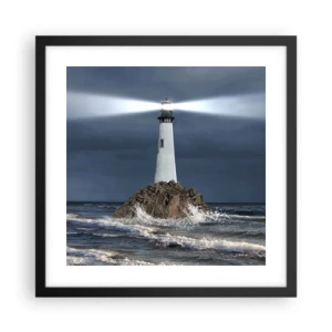 Affiche dans un cadre noir - Poster - I… i… ici ! - 40x40 cm