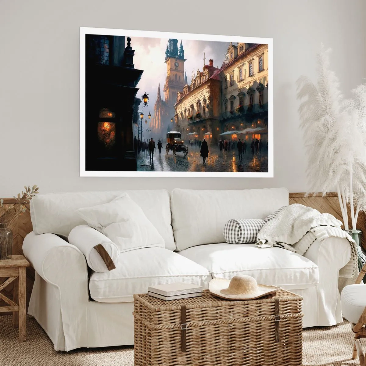 Affiche - Poster - Le charme d'une soirée pragoise - 50x40 cm