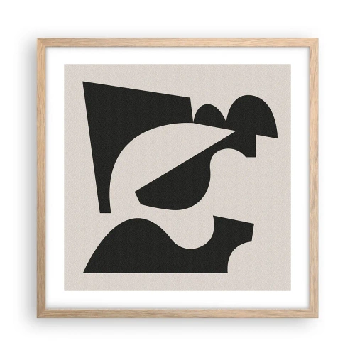 Affiche dans un chêne clair - Poster - À monter soi-même - 50x50 cm