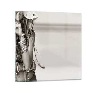Impression sur verre - Image sur verre - Comment va la fille - 30x30 cm