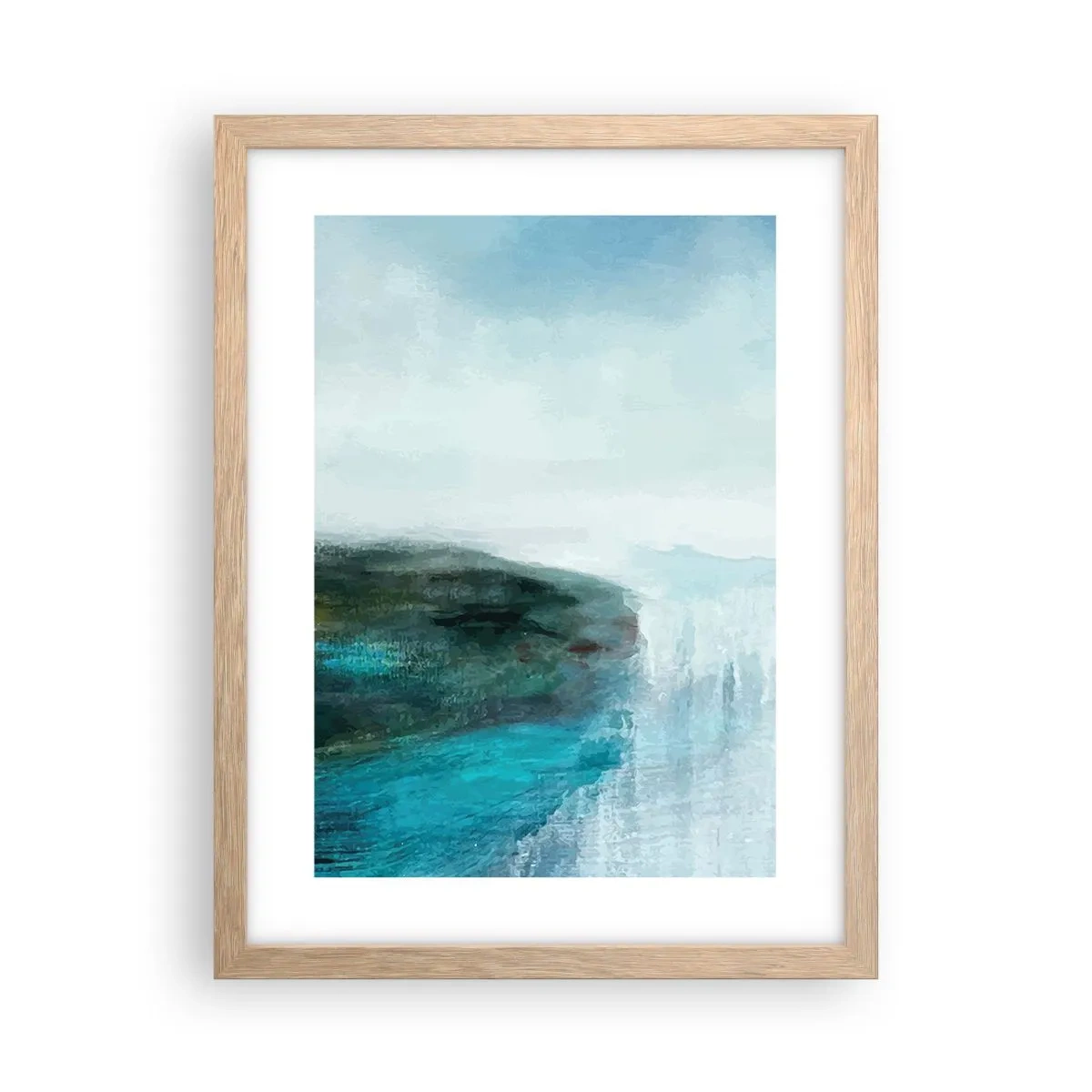 Affiche dans un chêne clair - Poster - Abstraction nautique - 30x40 cm