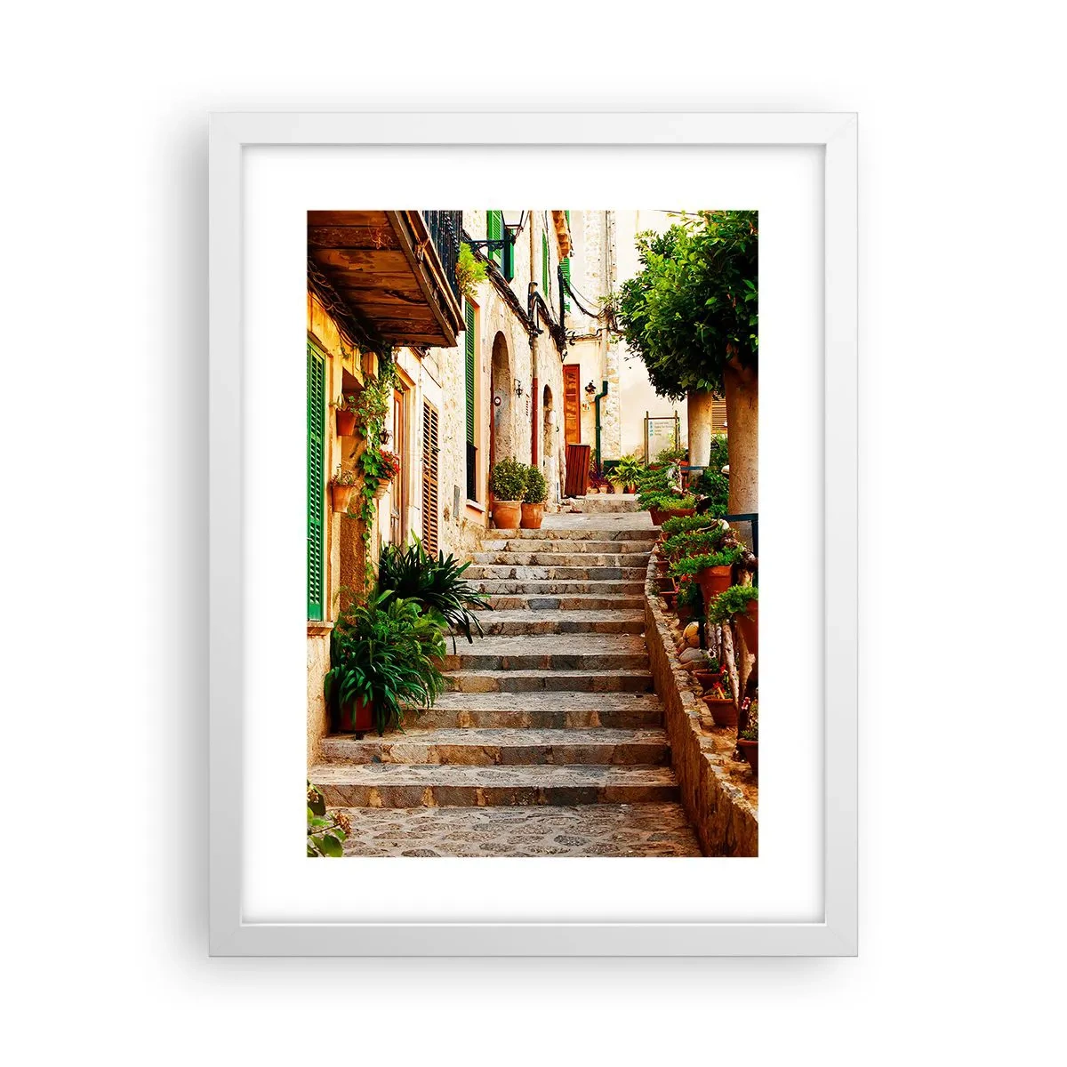 Affiche dans un cadre blanc - Poster - Le charme des vacances espagnoles - 30x40 cm