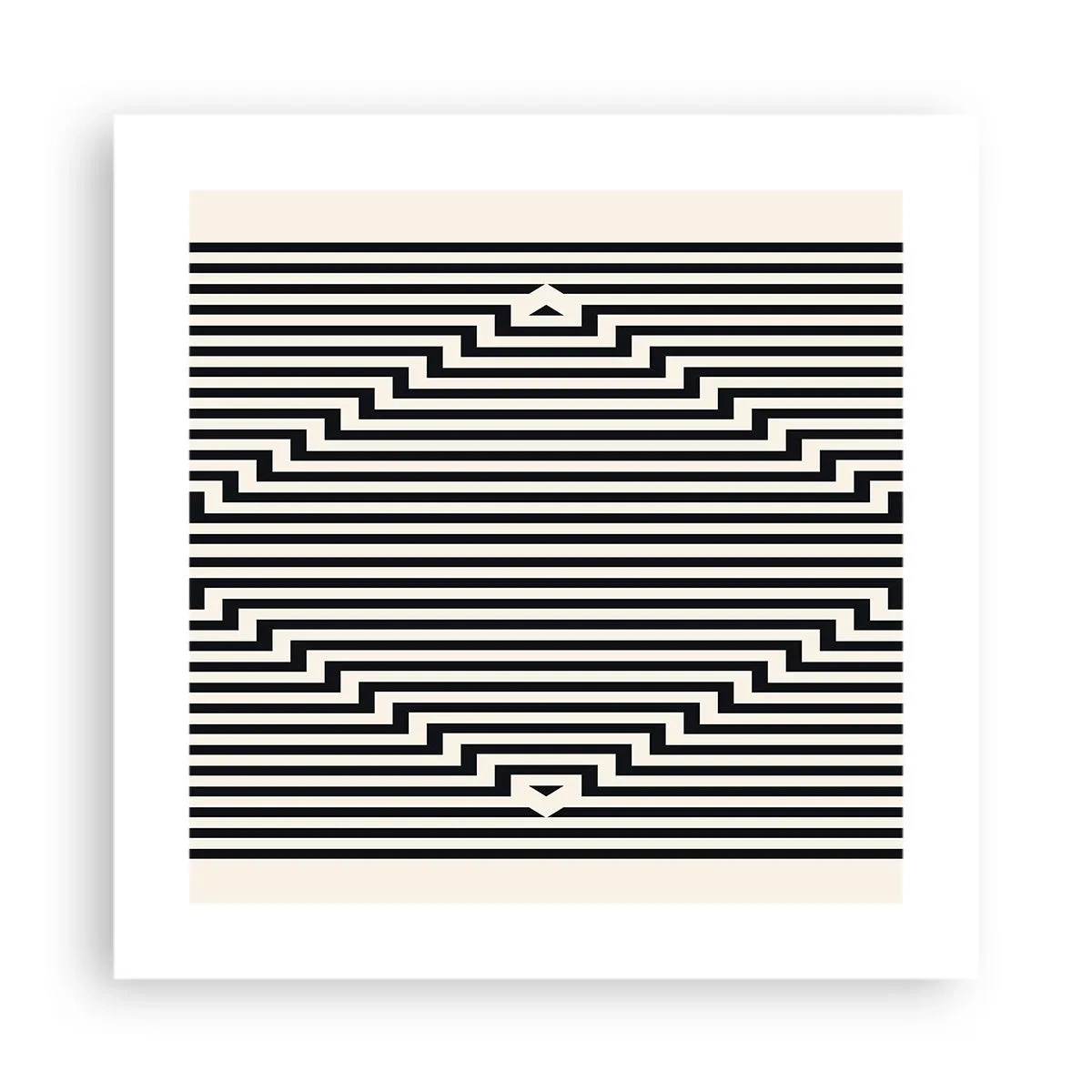 Affiche - Poster - Illusion géométrique - 40x40 cm
