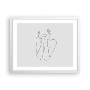 Affiche dans un cadre blanc - Poster - De quoi rêvent les femmes - 50x40 cm