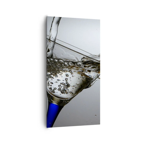 Impression sur toile - Image sur toile - Eau cristalline dans un verre cristal - 65x120 cm