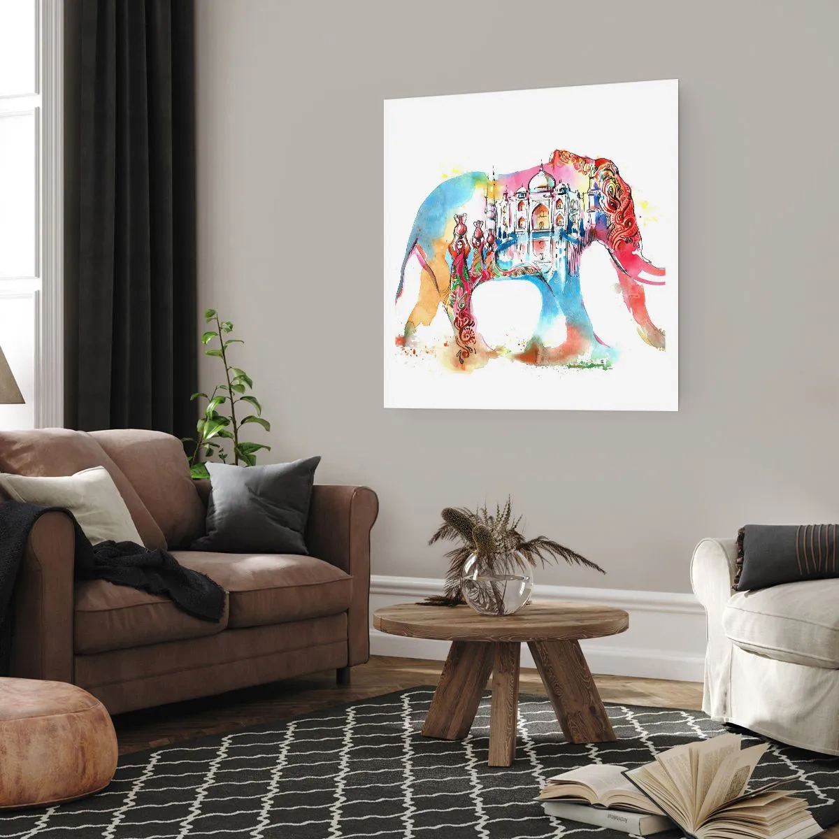 Affiche - Poster - Inde - l'aura de l'amour - 40x40 cm