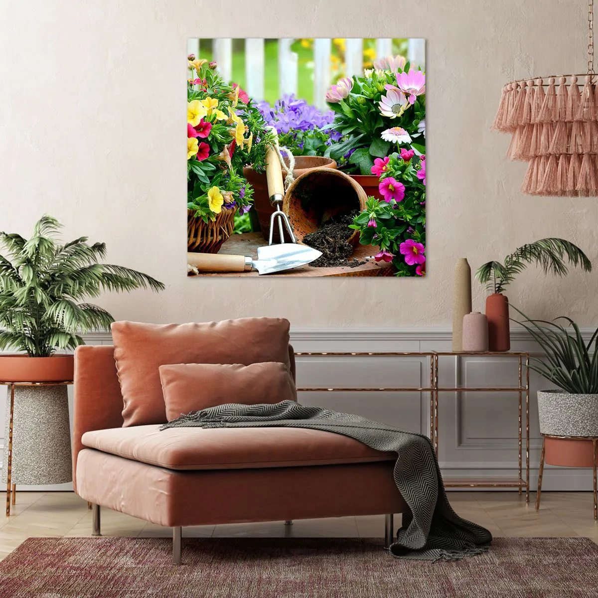 Impression sur toile - Image sur toile - Le jardin de Zosia - 50x50 cm