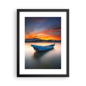 Affiche dans un cadre noir - Poster - Une bonne nuit arrive - 30x40 cm