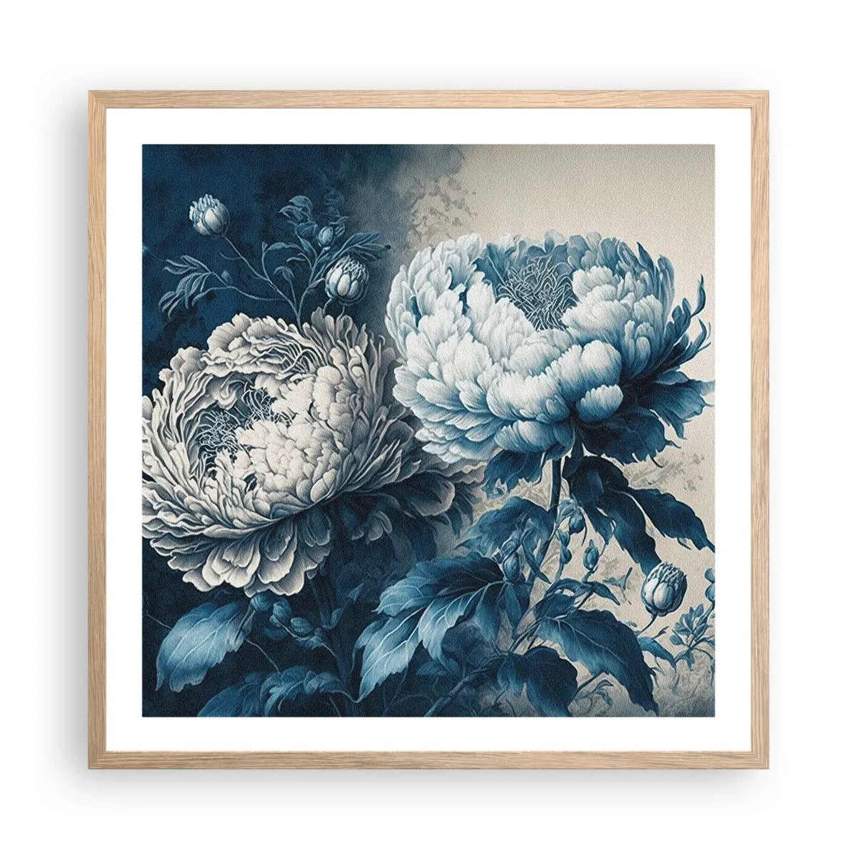 Affiche dans un chêne clair - Poster - Paire assortie - 60x60 cm