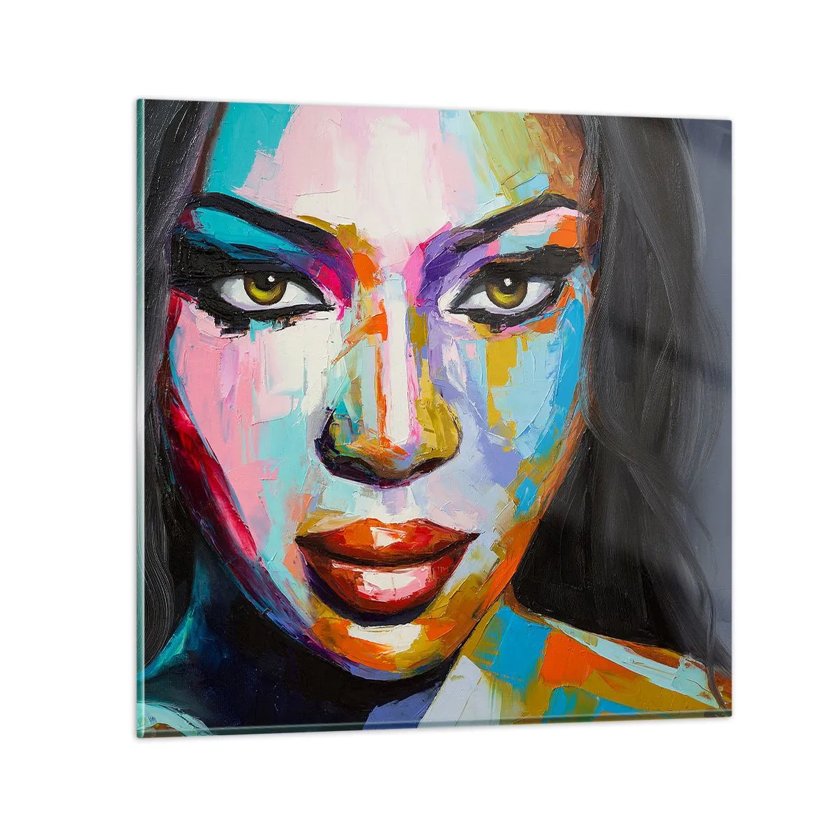 Impression sur verre - Image sur verre - Il est impossible de le quitter les yeux - 40x40 cm