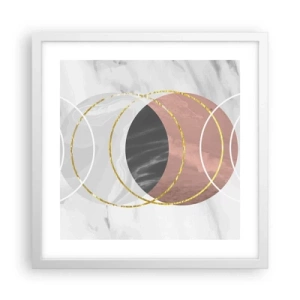 Affiche dans un cadre blanc - Poster - Musique des sphères - 40x40 cm