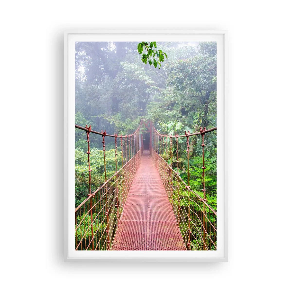 Affiche dans un cadre blanc - Poster - Suspendu sur les couronnes - 70x100 cm