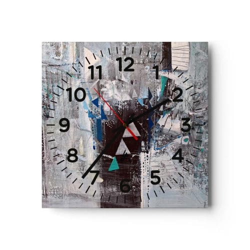 Horloge murale - Pendule murale - Ordre prioritaire des triangles - 30x30 cm