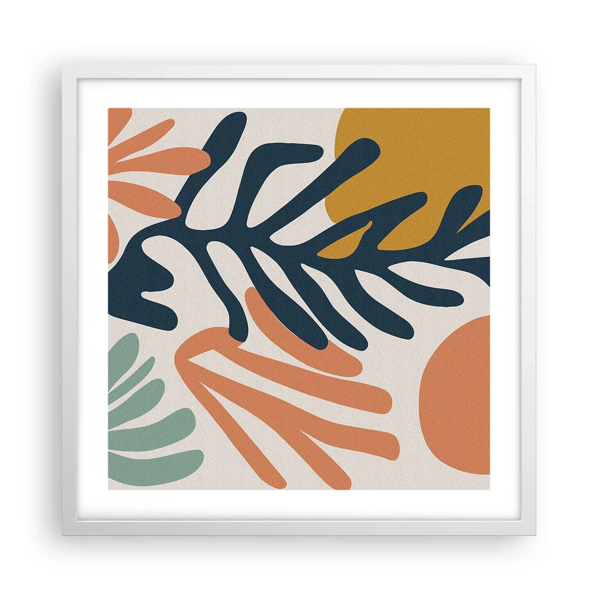 Affiche dans un cadre blanc - Poster - Mers de corail - 50x50 cm