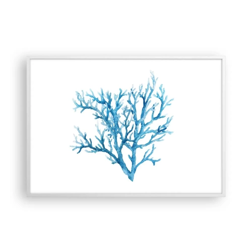 Affiche dans un cadre blanc - Poster - Filigrane nautique - 100x70 cm