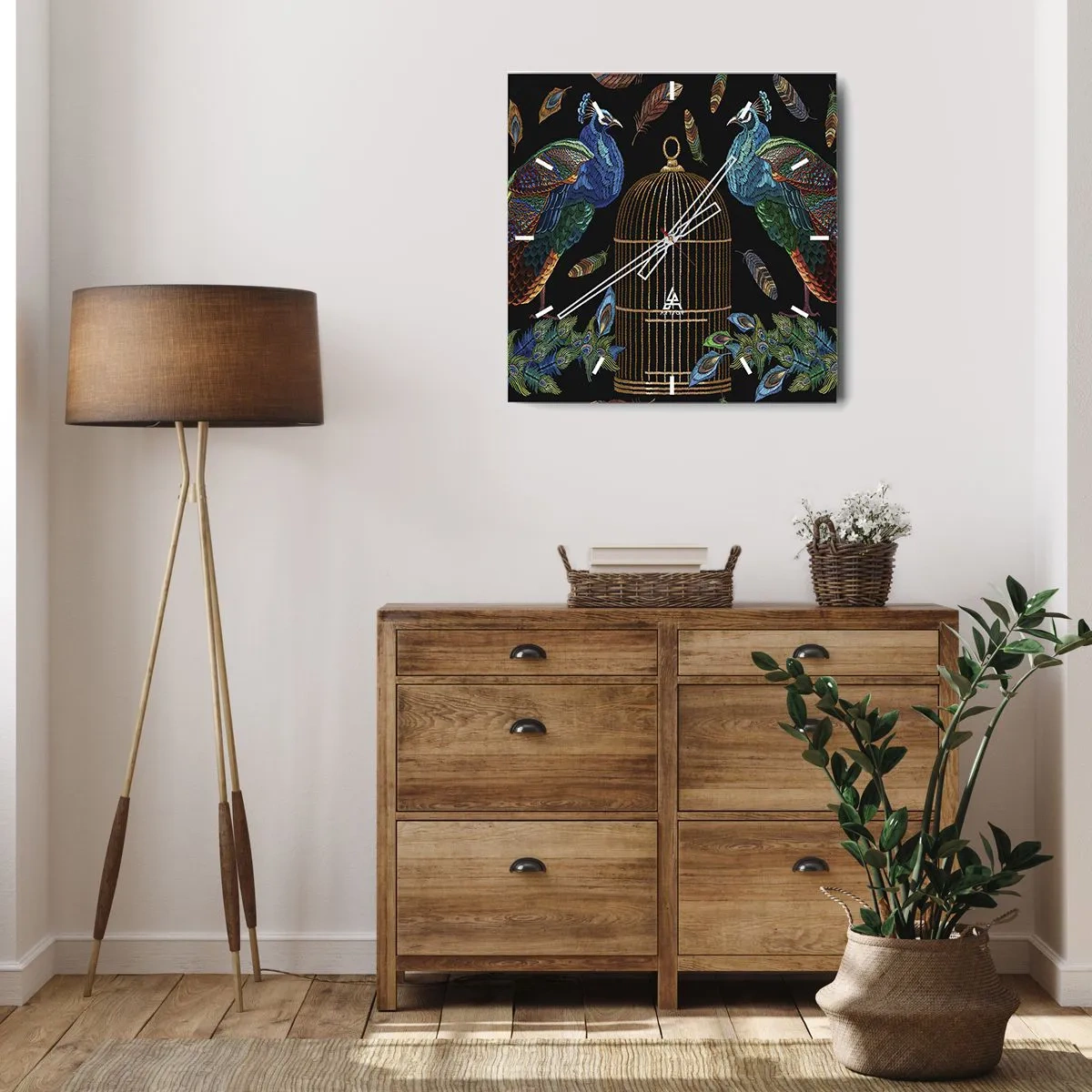 Horloge murale - Pendule murale - En robes royales - 30x30 cm