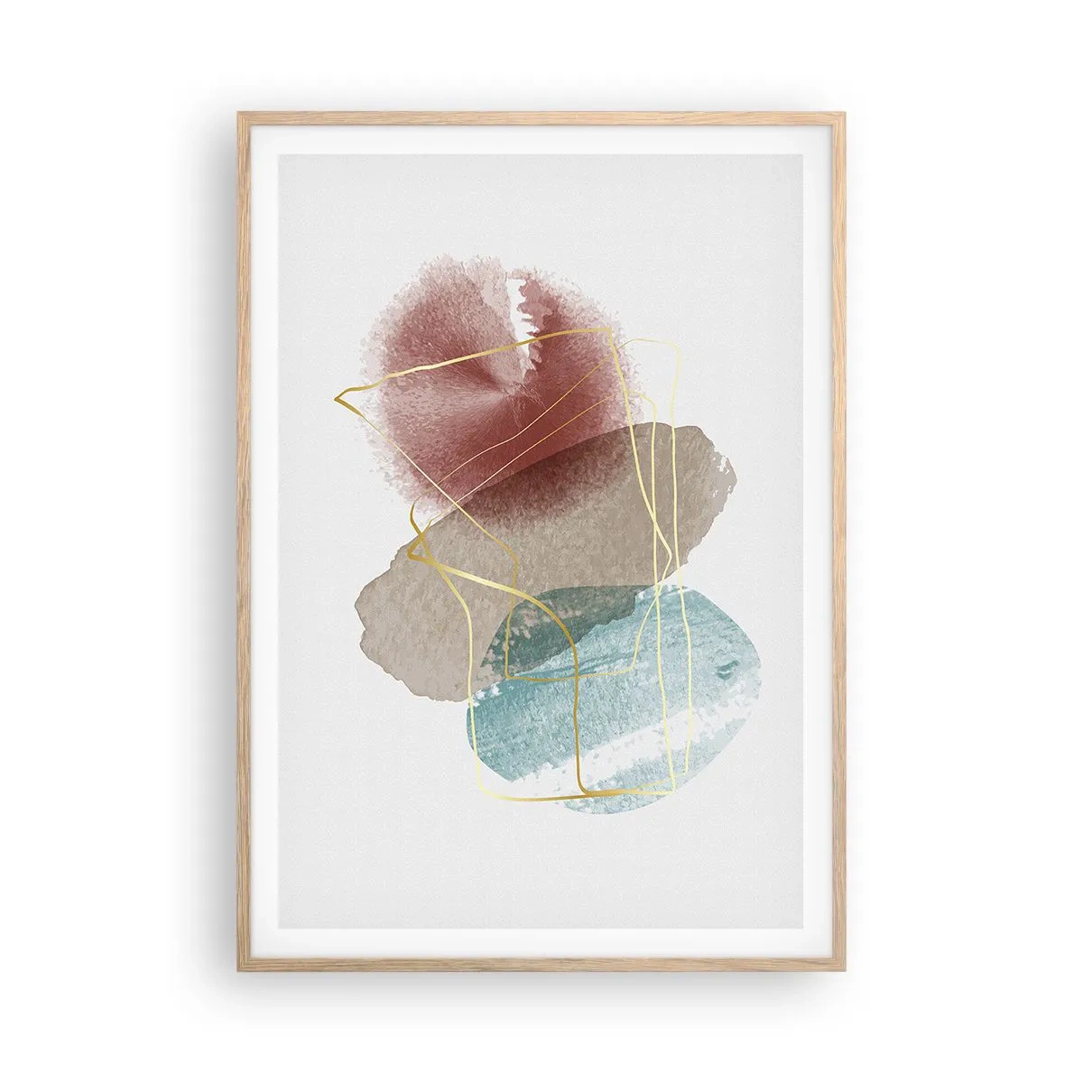 Affiche dans un chêne clair - Poster - Coraux de l'espace - 70x100 cm
