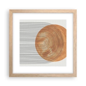 Affiche dans un chêne clair - Poster - Composition solaire - 30x30 cm