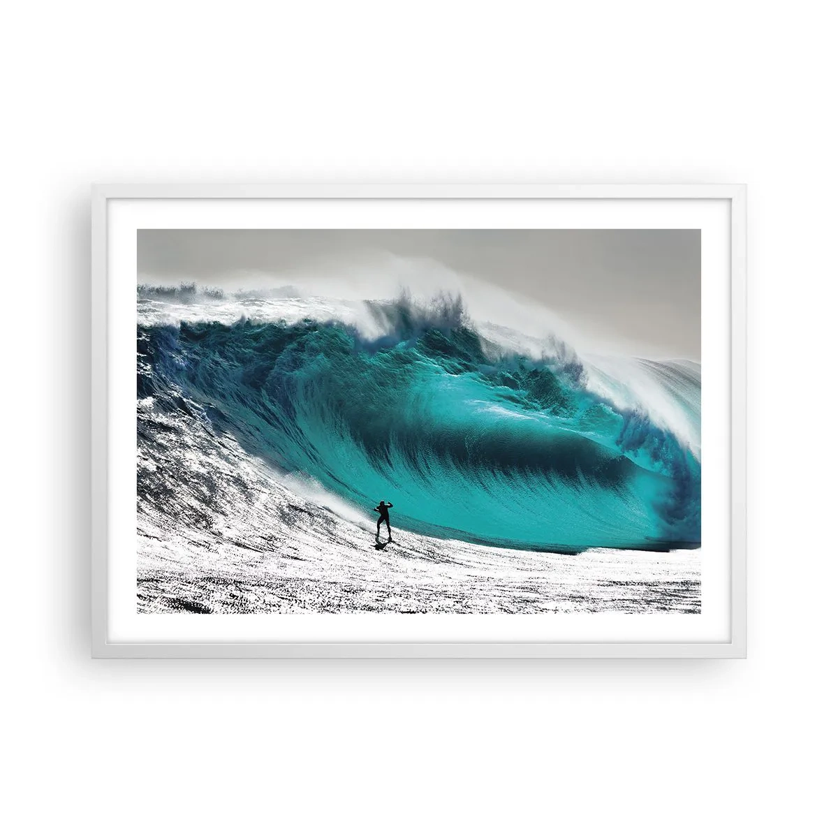 Affiche dans un cadre blanc - Poster - Challenge accepté - 70x50 cm