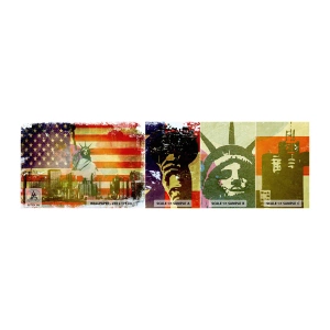 Échantillon De Papier Peint Standard Eco - Vive l'Amérique! - New York, Etats-Unis, statue de la Liberté - 100x30 cm