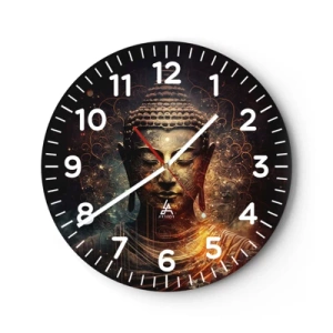 Horloge murale - Pendule murale - Équilibre spirituel - 40x40 cm