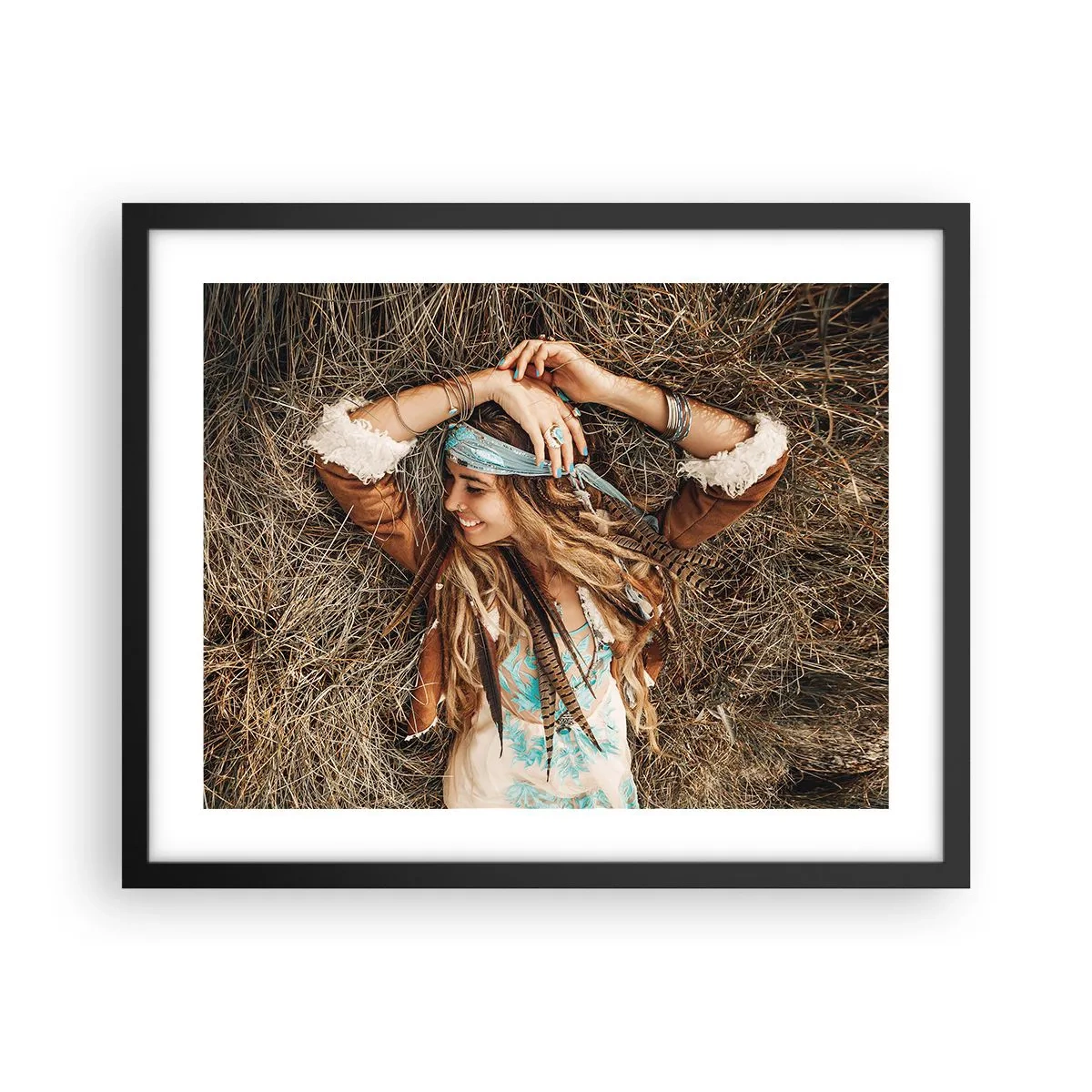 Affiche dans un cadre noir - Poster - En route vers les années d'amour - 50x40 cm