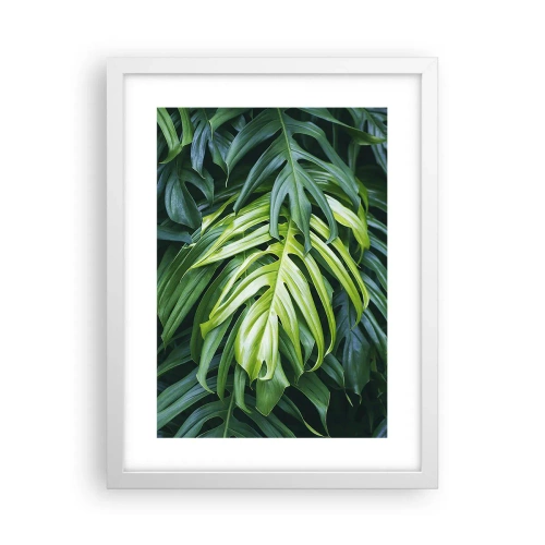 Affiche dans un cadre blanc - Poster - Immergez-vous dans la fraîcheur - 30x40 cm