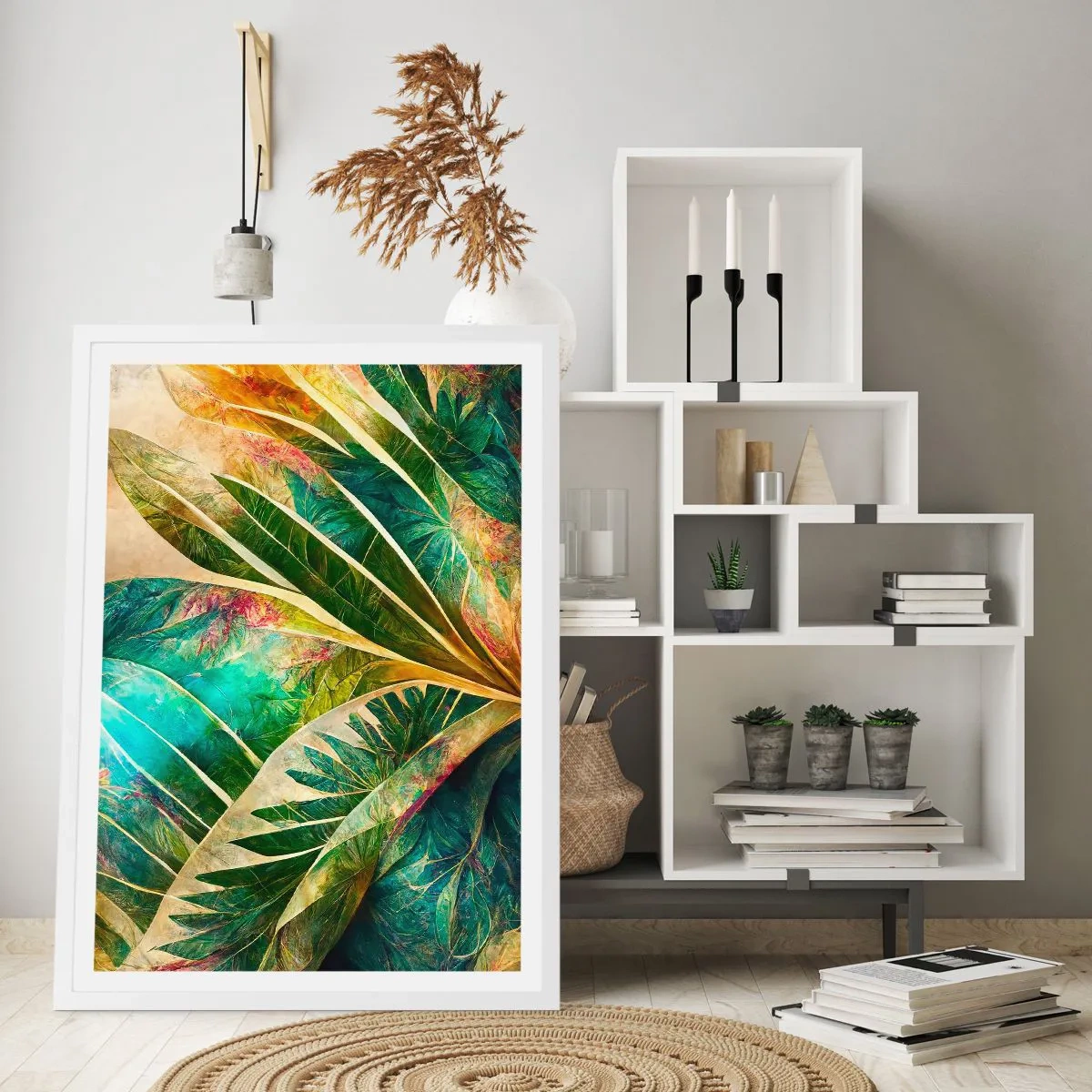 Affiche dans un cadre blanc - Poster - Les couleurs des tropiques - 30x40 cm