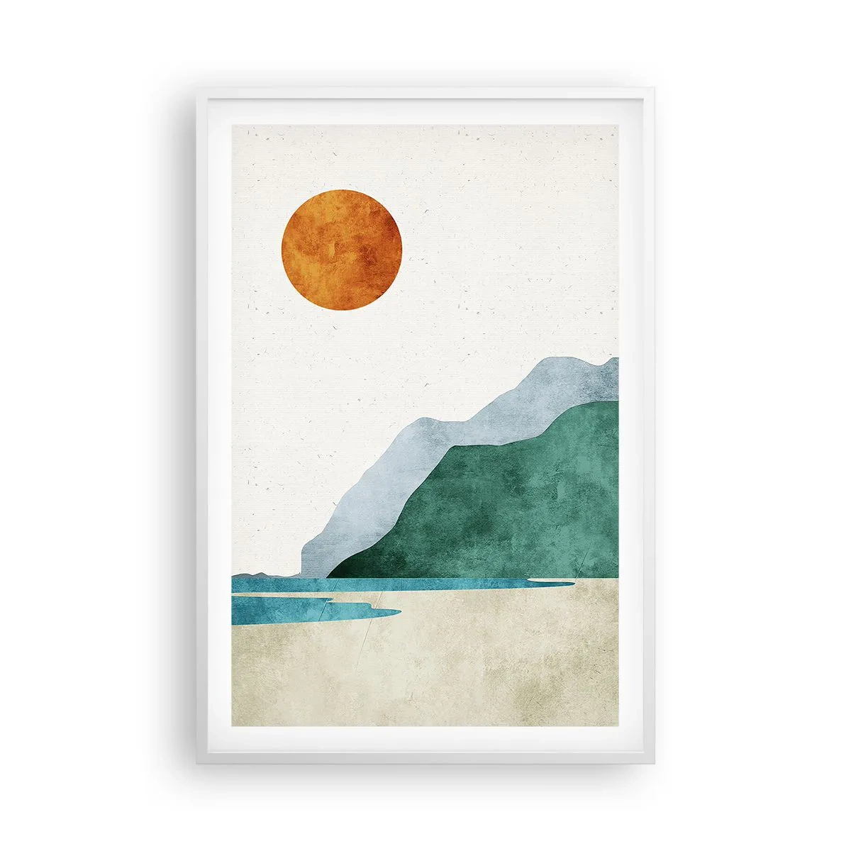 Affiche dans un cadre blanc - Poster - Le paysage comme il se doit - 61x91 cm