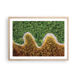 Affiche dans un chêne clair - Poster - Frontieres et differences - 70x50 cm