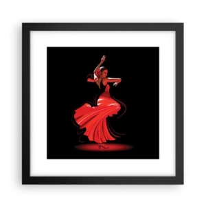 Affiche dans un cadre noir - Poster - L'esprit fougueux du flamenco - 30x30 cm
