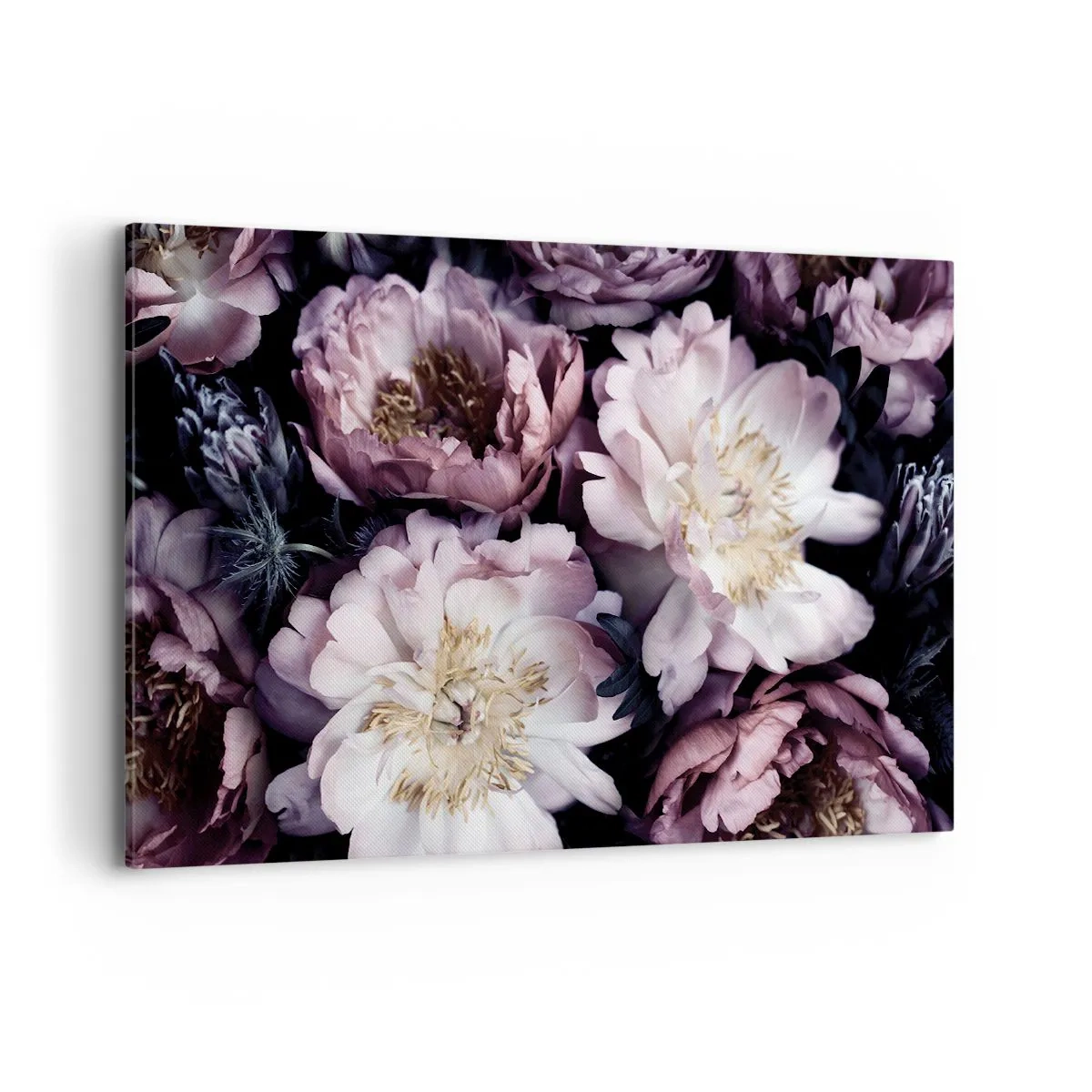 Impression sur toile - Image sur toile - Fleurs aux tons pastel délicats - 120x80cm - Bouquet à l'ancienne - Décoration murale moderne pour le salon et la chambre ARTTOR