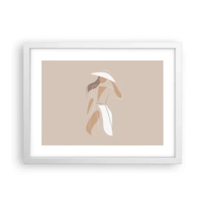 Affiche dans un cadre blanc - Poster - Lea mode est un jeu - 40x30 cm