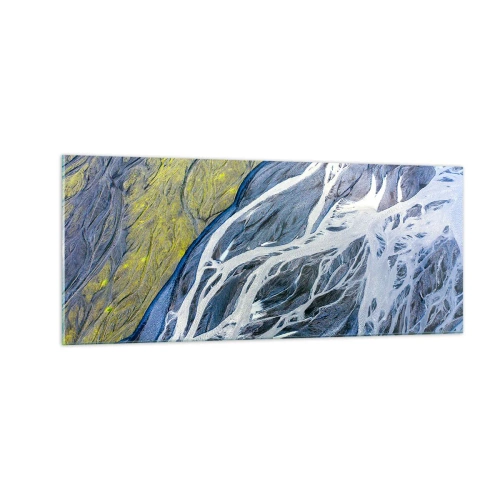 Impression sur verre - Image sur verre - Peintures rupestres de la nature - 100x40 cm