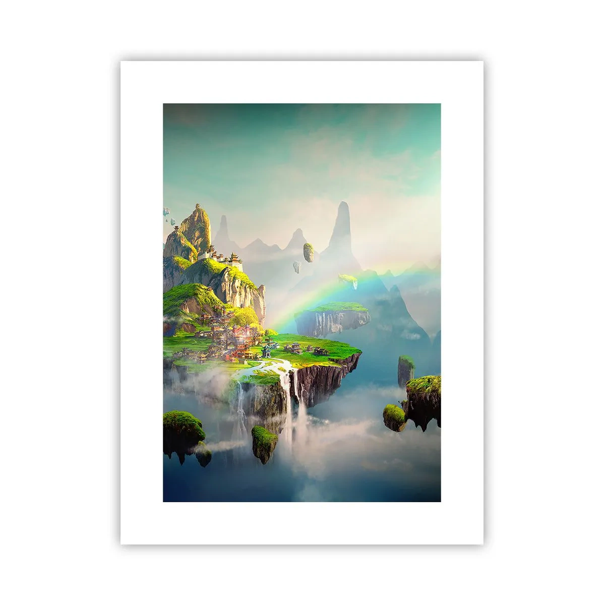 Affiche - Poster - Au milieu des cieux - îles du bonheur - 30x40 cm