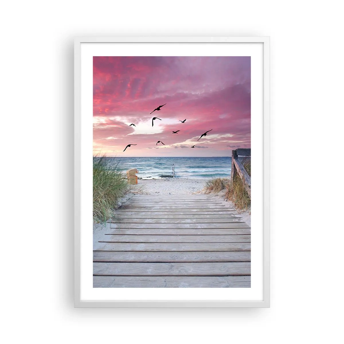 Affiche dans un cadre blanc - Poster - Impression de la Baltique - 50x70 cm