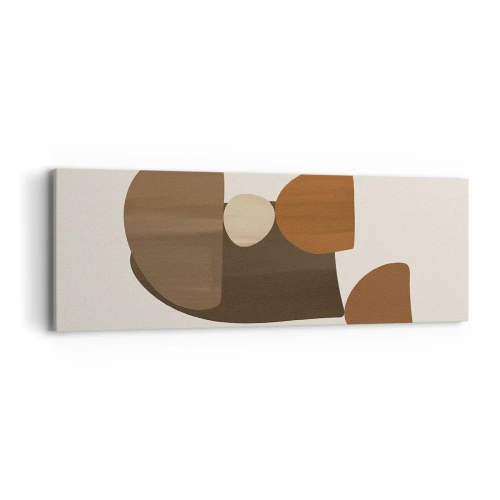Impression sur toile - Image sur toile - Composition de marrons - 90x30 cm