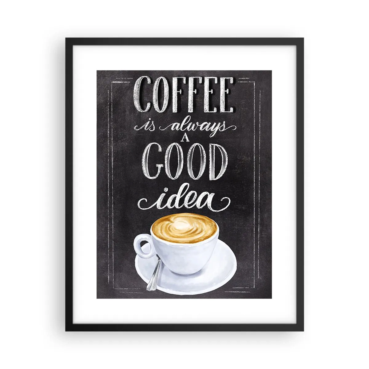 Affiche dans un cadre noir - Poster - Bien sûr! - 40x50 cm