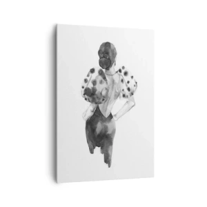 Impression sur toile - Image sur toile - Illustration aquarelle minimaliste d'une femme - 70x100cm - Elle est passée juste à côté - Décoration murale moderne pour le salon et la chambre ARTTOR