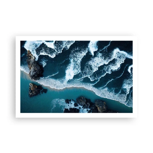 Affiche - Poster - Enveloppé par les vagues - 91x61 cm