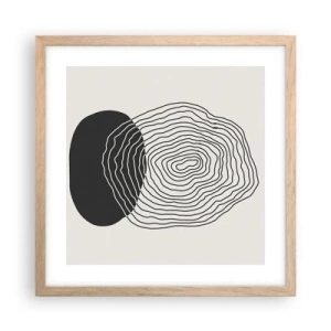 Affiche dans un chêne clair - Poster - Durabilité et oscillation - 40x40 cm