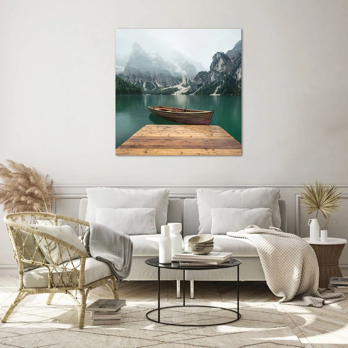 Impression sur verre - Image sur verre - Faire face à la fierté des rochers - 70x70 cm