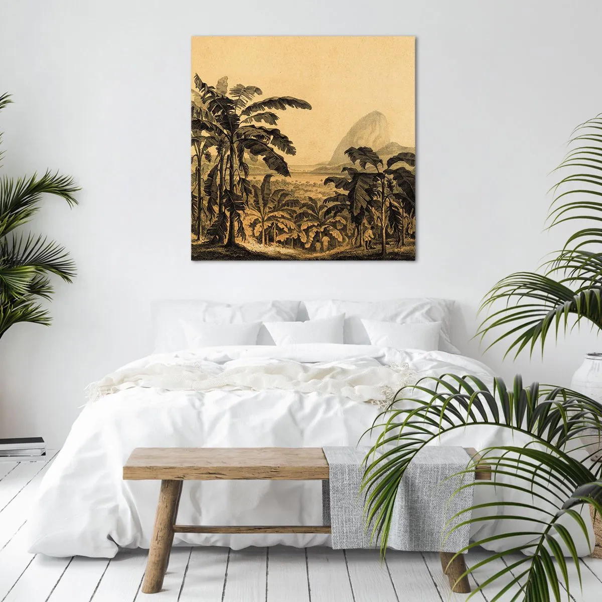 Impression sur toile - Image sur toile - Dans un climat colonial - 30x30 cm