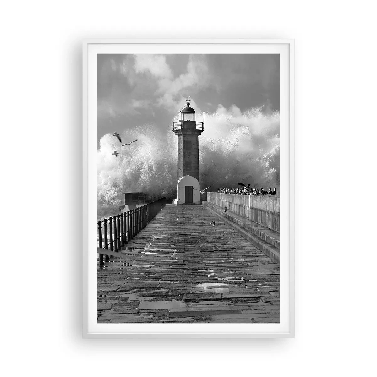 Affiche dans un cadre blanc - Poster - Sans peur - 70x100 cm