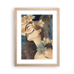 Affiche dans un chêne clair - Poster - Conte de fée sur la princesse lilas - 30x40 cm