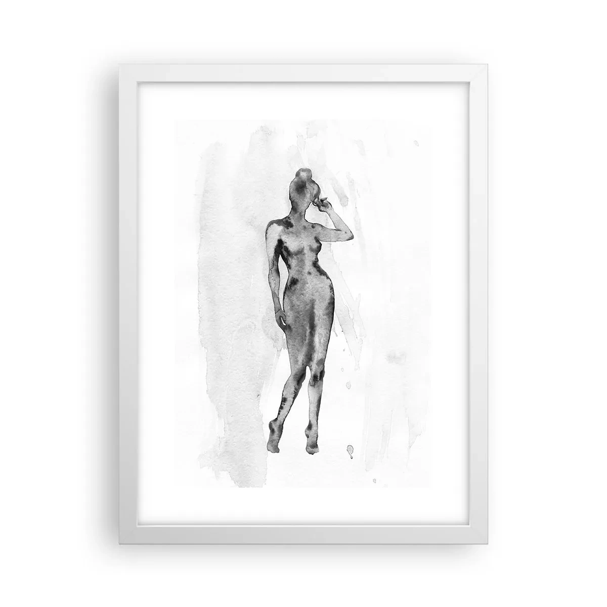 Affiche dans un cadre blanc - Poster - Etude de l'idéal de la féminité - 30x40 cm