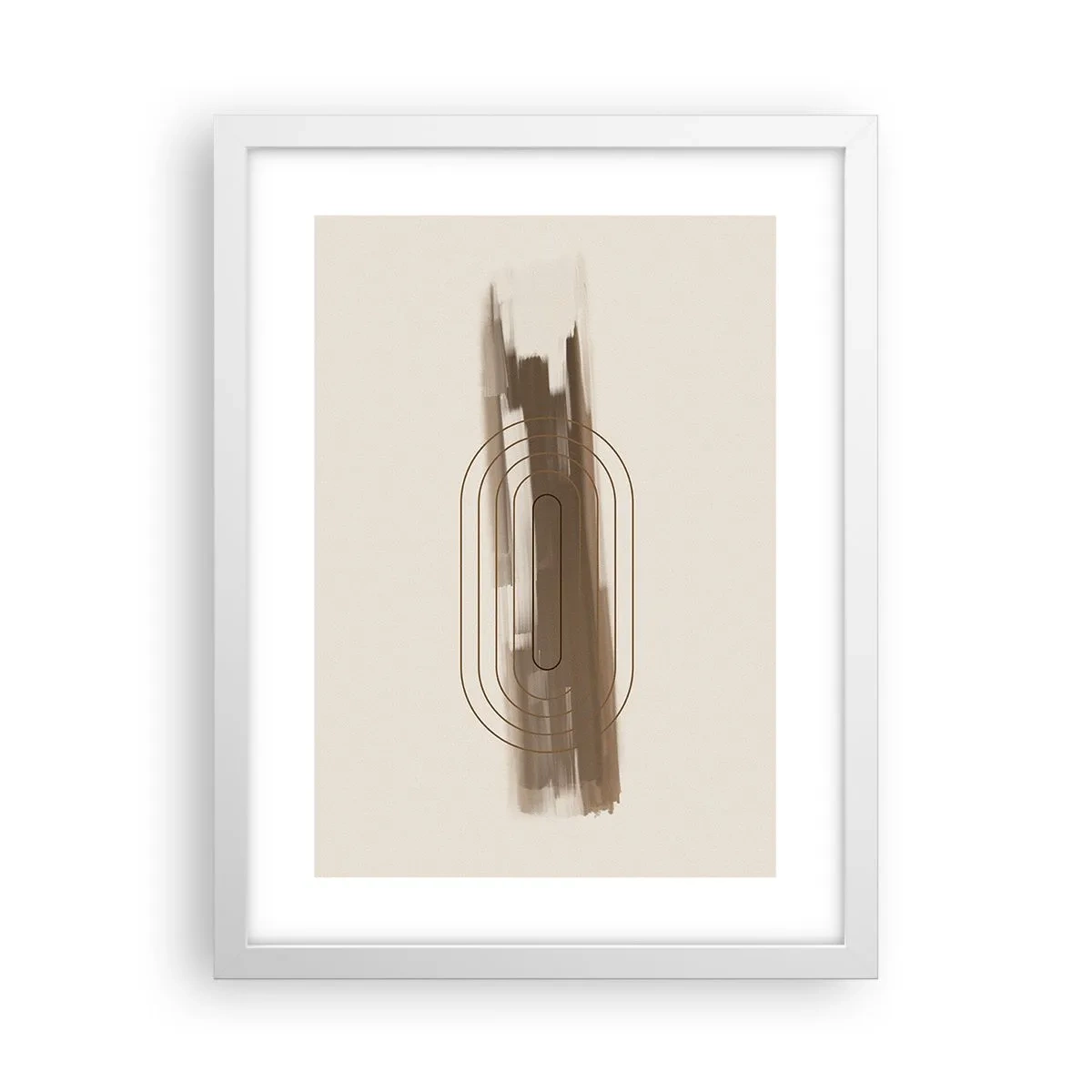 Affiche dans un cadre blanc - Poster - Parfum de gris - 30x40 cm