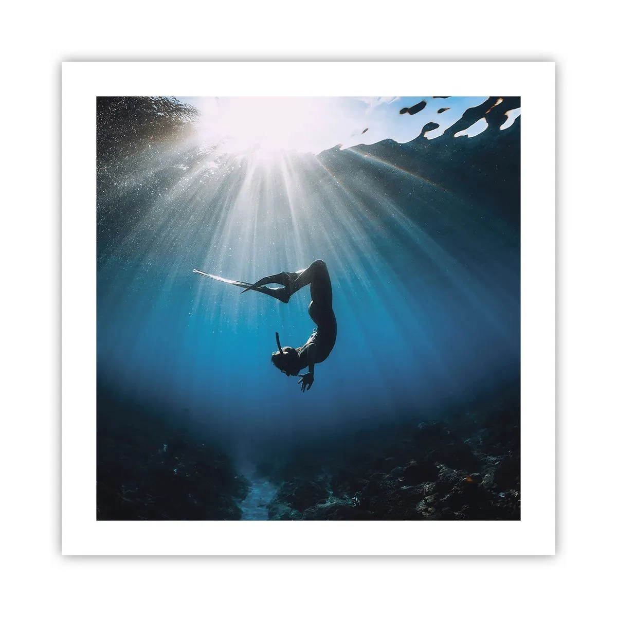 Affiche - Poster - Dans sous-marine - 50x50 cm