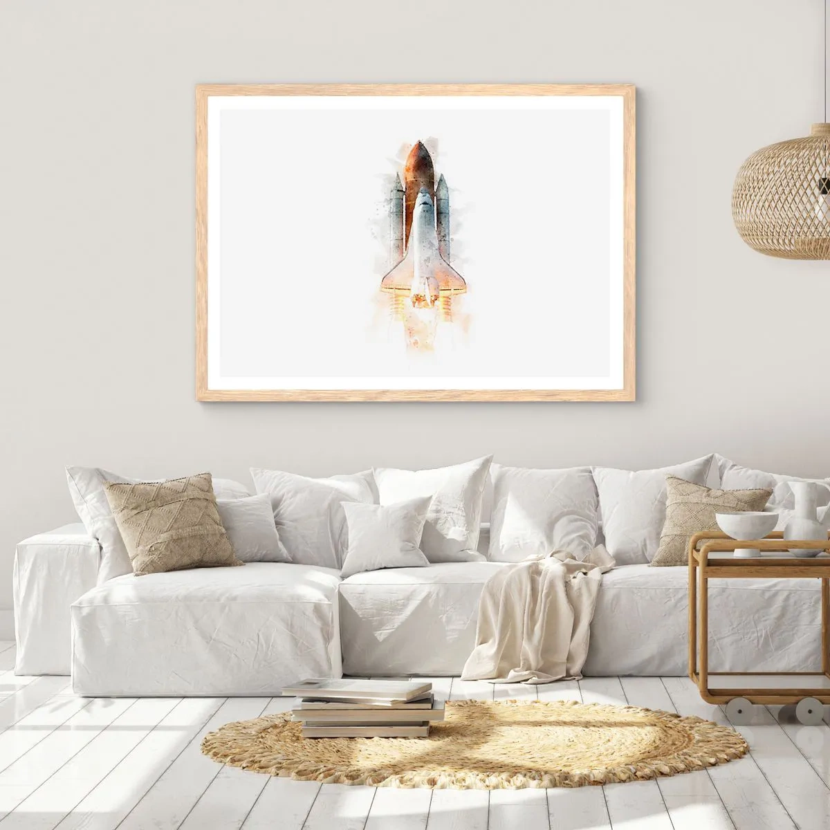 Affiche dans un chêne clair - Poster - Des explorateurs pour commencer - 50x40 cm